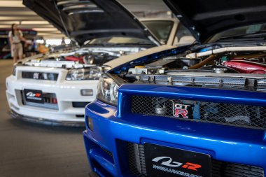 Vancouver, Canada - Circa 2022: Nissan Skylines at a car show clipart