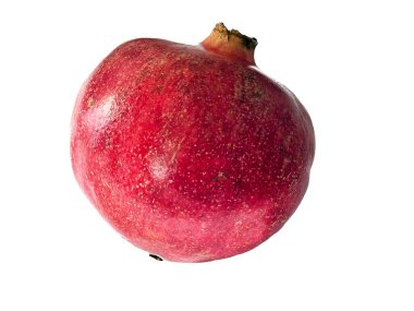 Close-up Image Ripe, Red Pomegranate Fruit Isolated on a white Background