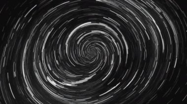 Siyah ve Beyaz Galaksi Çemberi Girdap Yıldızları, Kalem Kömürü Canlandırması