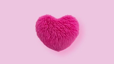 Fluffy Love Shape Plushy Kalp atışı Animasyonu