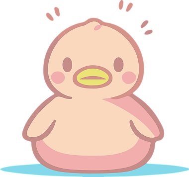 SD Anime stili Çıkartma Sanatı _ Duck