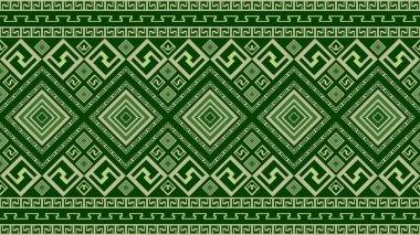 Şekilli yeşil desen