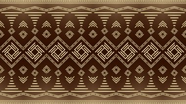 Pürüzsüz kumaş deseni altın ve kahverengi, lüks bir tasarımı var..