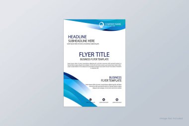 Modern şirket broşürleri tasarım şablonu. Mavi gradyan dalga iş broşürü tasarım arka planı. pro Vektör