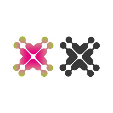 aşk kabarcık tarzı logo şablon vektör tasarımı