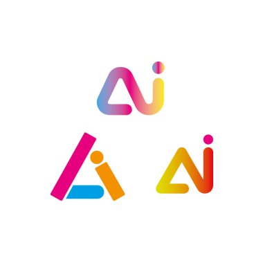 gradient ai logo tasarımı Yeni ai logosu modern logo