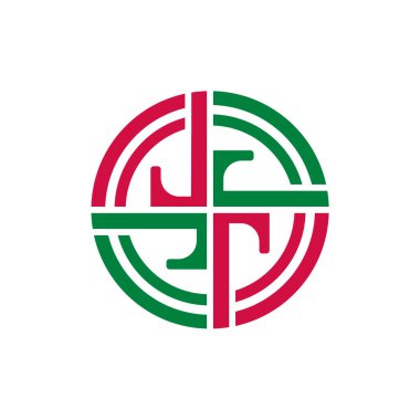 Modern daire logosu kırmızı ya da mavi logo