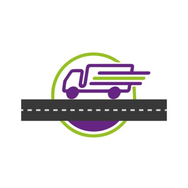 Modern Teslimat Logosu Zaman Teslimatı Sembolü