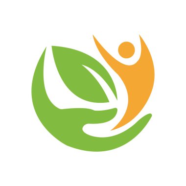 Yaprak ekoloji doğa Logo şablonu