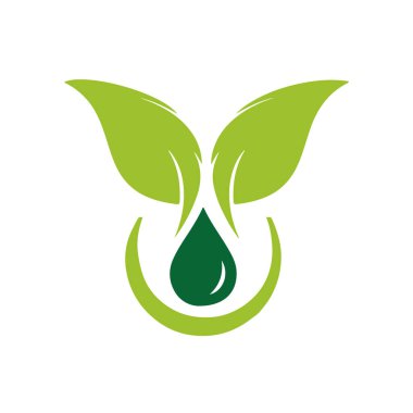 Organik yeşil yaprak biyolojik logo vektörü Nature Drop Logo Tasarımı, Modern Logo Tasarımları Vektör Resimleri