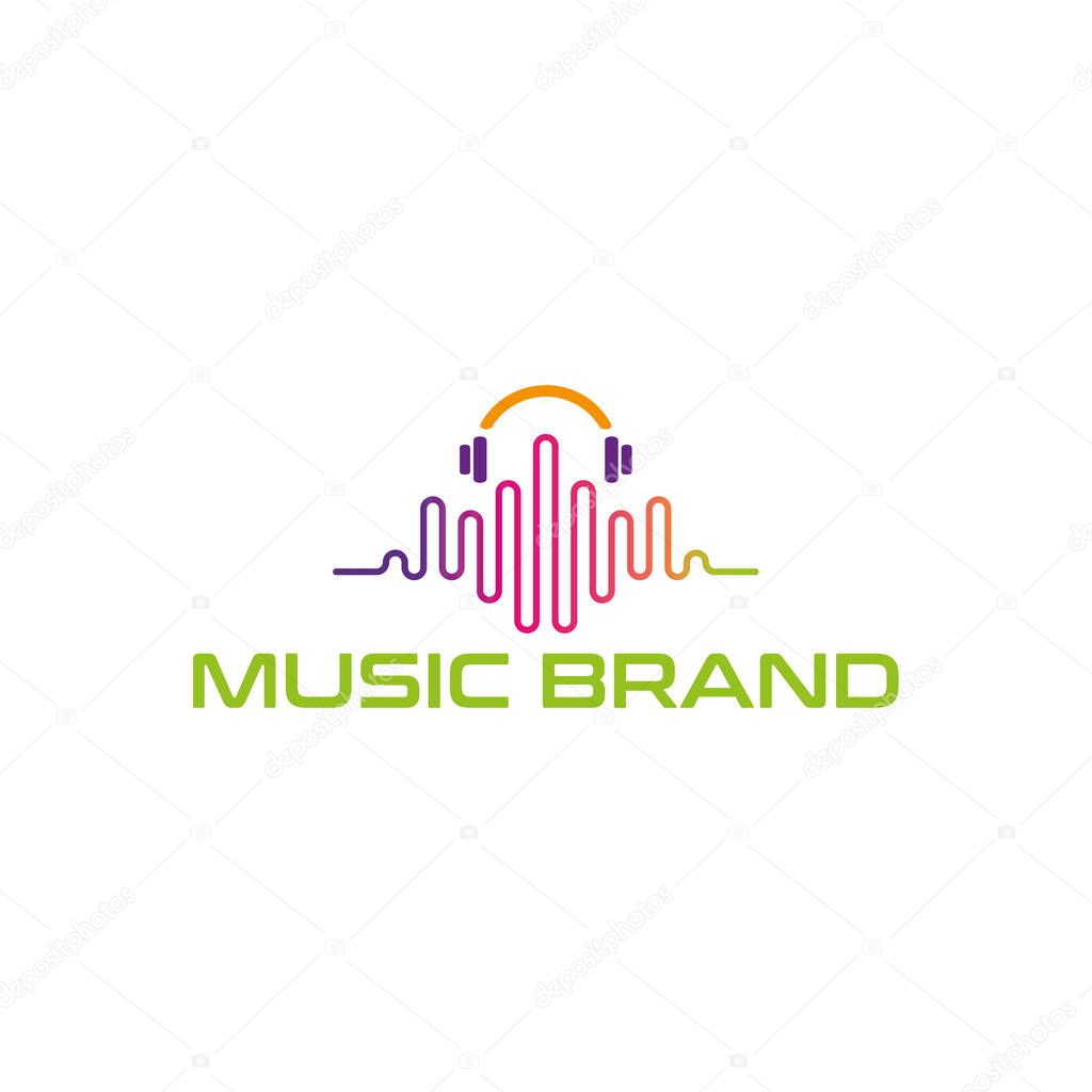 Equalizer logo collection with flat design Vector music logo concept design vector illustration
