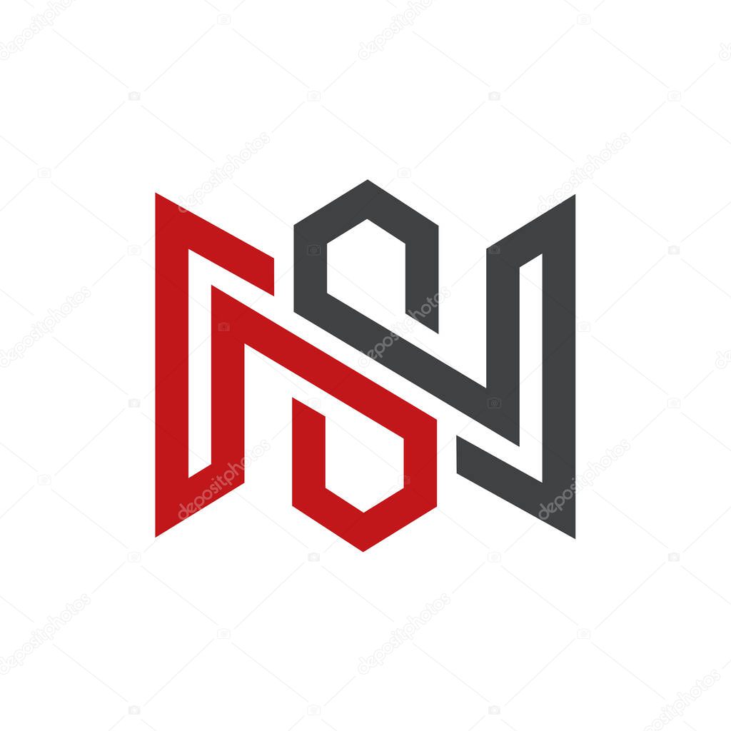 Initial SM And MS Letter Logo Abstract Icon Design Idea Vector Concept. Pro Vector.
