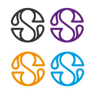  Geri dönüşüm döngüsü logo tasarımlı ilk harfler benzersiz modern logo tasarımı