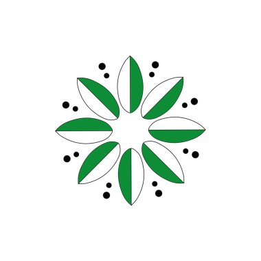 Modern yaprak çiçek logosu tasarımı
