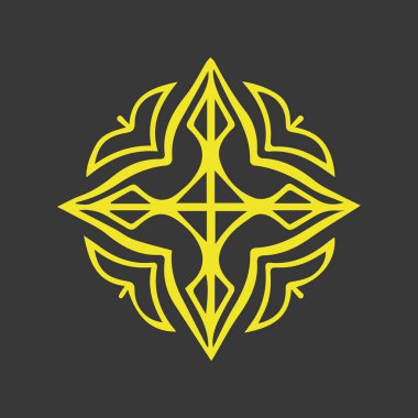 Zarif Lüks Şablon Motif Baş harfleri G Logo Tasarımı İlham, Güzellik Zarif Mandala Süsleme Kalıbı Sanat Serbest Vektörü.