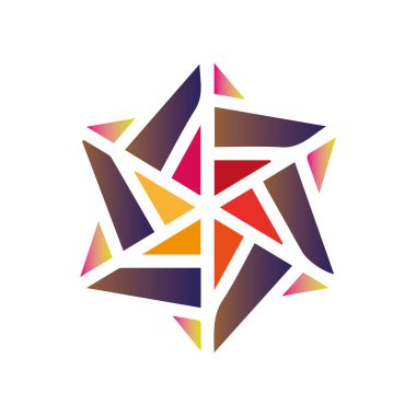 Yıldız logosu f1 marka sembol tasarımı grafik minimalist logo.