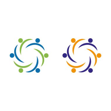 Topluluk ağı ve sosyal simge tasarım şablonu.