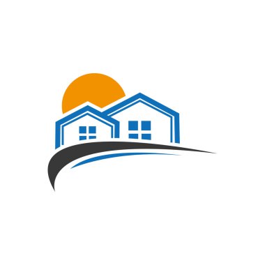 Mülkiyet ve inşaat logosu tasarımı.