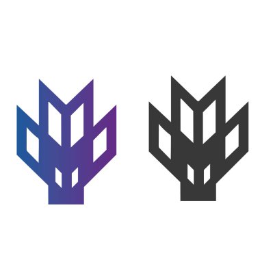  İlk monogram logo tasarım vektörü tasarımı