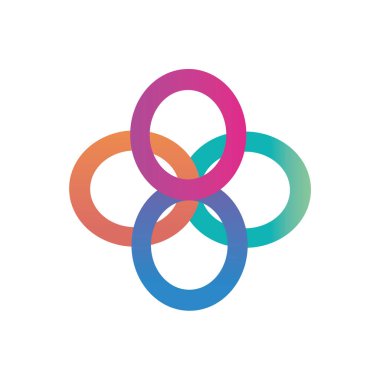 Sosyal ilişki logosu ve simgesi. Takım çalışması ve harika çalışma logosu tasarımı kavramı