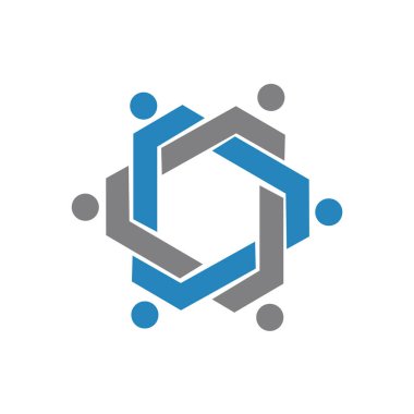 Birlik logosu soyut, logo İnsanlar ve topluluk, Takım veya Gruplar için logo