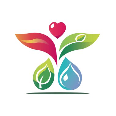 Elle Vektör Logosu Tasarımı. Bulut Şeklinde Doğal Ürünler. Kozmetik ve Spa logosu. Vektör Yanlısı.