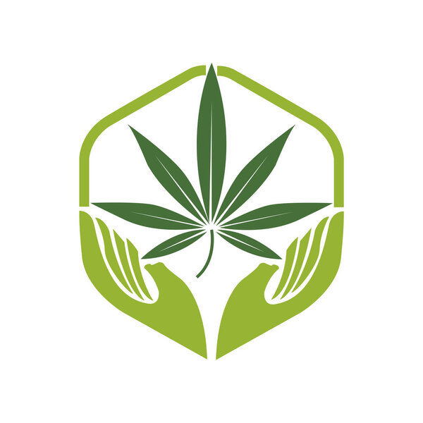 дизайн векторного логотипа аптеки марихуаны