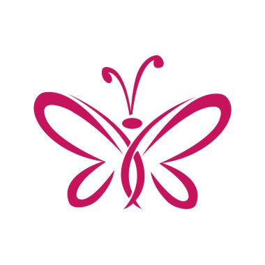 Güzellik Kelebeği simgesi tasarımı Pro Vektör