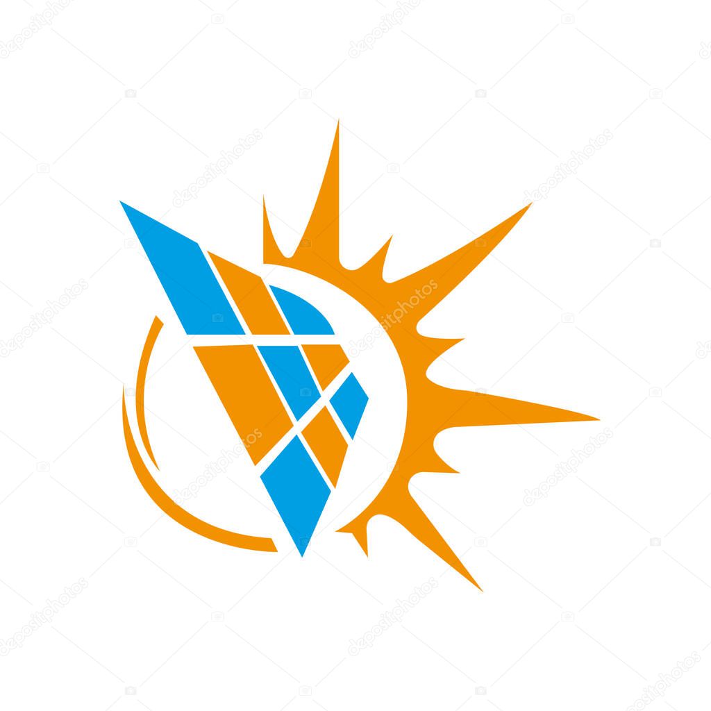 Solar Energy vector icon illustration Pro Vector