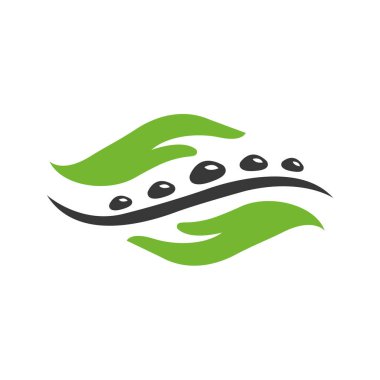 Yeşil yaprak logo vektör simgesi tasarımı.