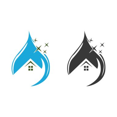 Logo temizleme servisi çamaşır suyu iş vektörü