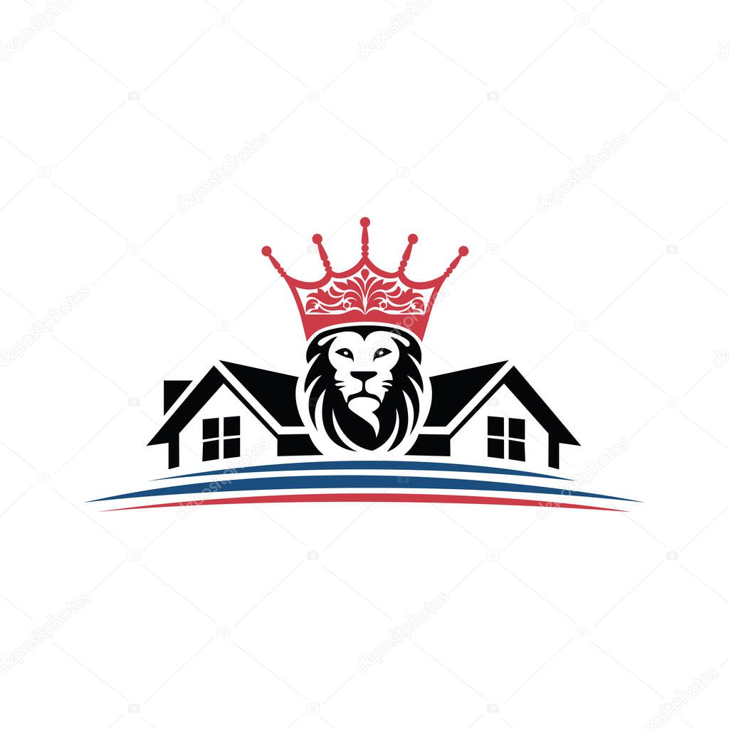 Home king vector logo design