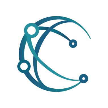 Evrensel iletişim ikonu vektörü Yaratıcı ve Zarif Minimalist Logo Tasarım Vektörü