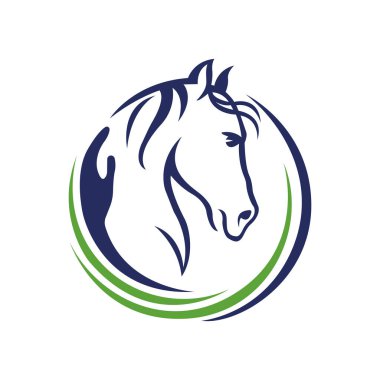 Zarif at logosu simgesi, zarafet ve gücü birleştiriyor. Binicilik işleri, spor takımları ve daha fazlası için mükemmel. Vektör tasarımı ölçeklenebilirlik ve çok yönlülük sağlar