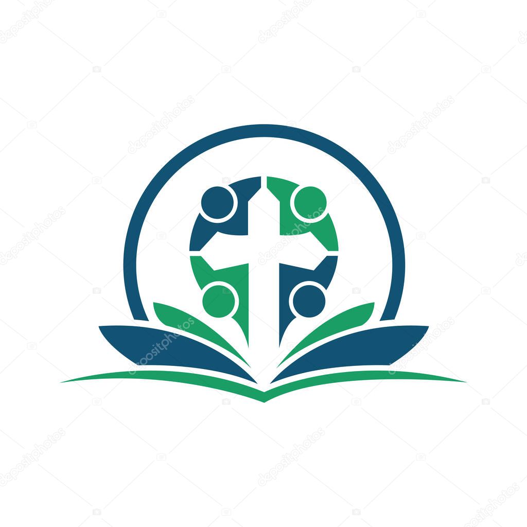 Centro trap Utica logo vector illustration or church book vector logo design