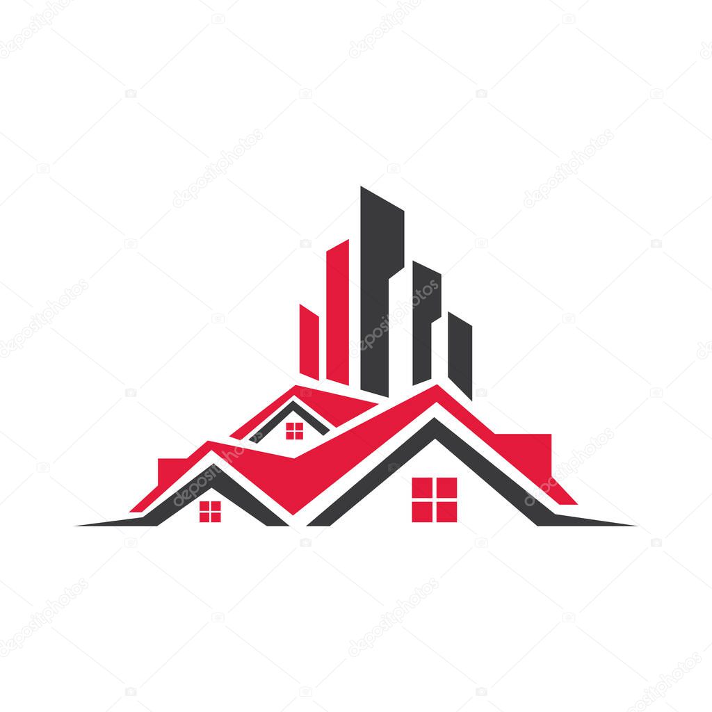 Property and construction logo vector real state building vector logo design