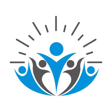 Aile logosu. Aile sembolü. ebeveynler ve çocuklar