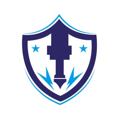 Modern logo tasarımlı bir kalkan Sigorta logo vektörü