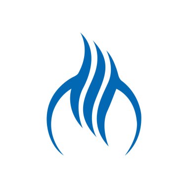 Emlak logosu Ateş Alev vektör çizim şablonu