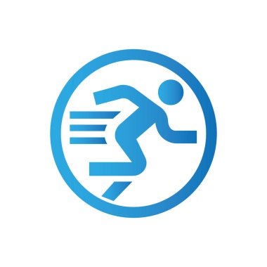 Simge vektör illüstrasyon tasarımı çalıştırılıyor Hızlı iz ikonu vektörü.