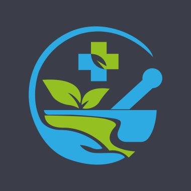 Eczane logosu vektör şablonu resimleme Serbest Vektör.