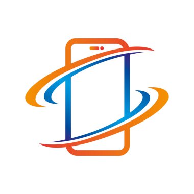  Cep telefonu dükkanı Smartphone mobil oyun logosu tasarım vektörü için illüstratör logosu