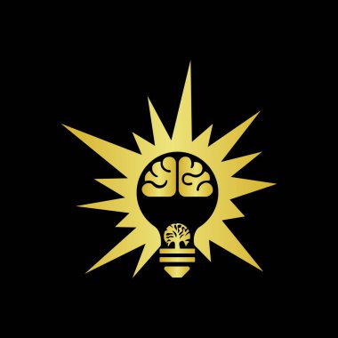 Yaratıcı, parlak yeni fikir logosu tasarımı. Ampul logosu beyaz arkaplanda izole edilmiş. Basit vektör logosu
