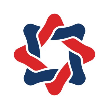 İş Mali Logo Hattı ve Üçgen Logo Şablon Simgesi Tasarımı