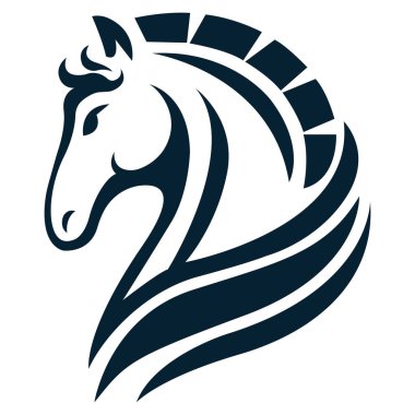 beygir vektör logosu baş at premium logo tasarım vektörü