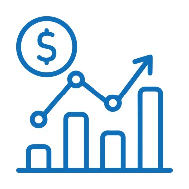 Modern grafik logosu Bir İş vektörü ikonu Ekonomisi Büyüyor