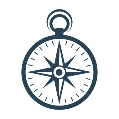 Profesyonel Pusula Simgesi Vektörü veya Pusula Haritası logo tasarımı