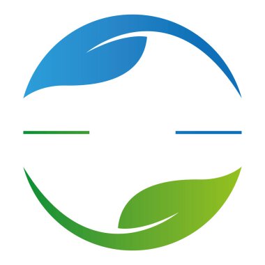 Yeşil yaprak ekoloji ikonu vektör tasarım şablonu logoları