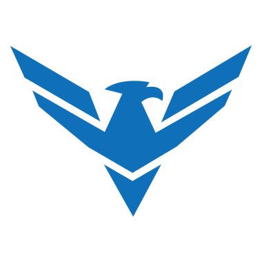 Güvenlik Ajansı, Spor Takımı ya da Havacılık İşletmeleri simgesi için Asgari Kalın Kartal Kafa Silueti Logosu