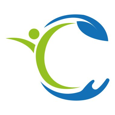 İnsanların soyut yaşam logosu Sağlık Hizmetleri ve Eczane Logosu Tasarımı.